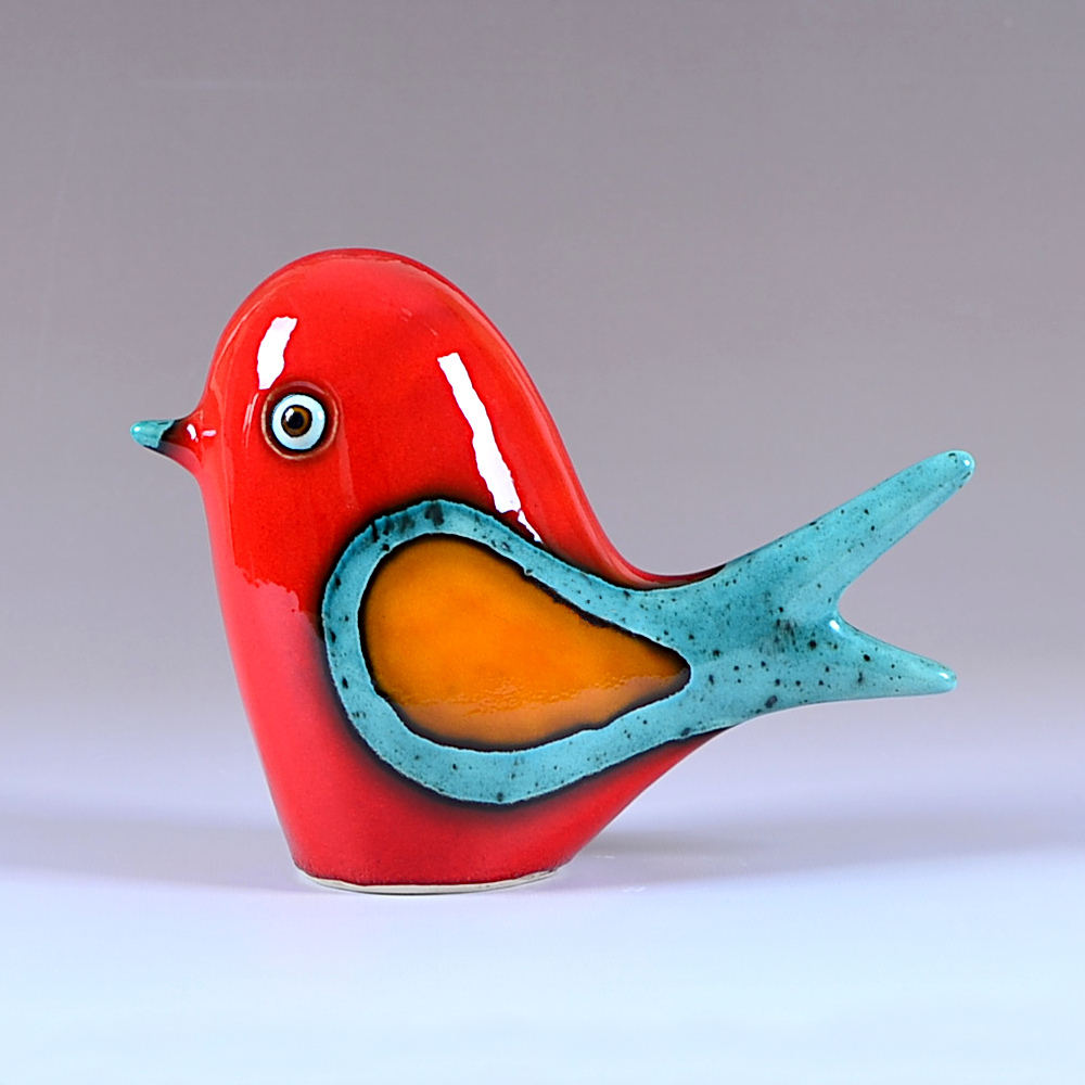 Bird Mango A red – WENA ART | Artistic ceramics | Glazed ceramic figure,  Ceramic figure